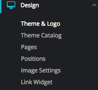 Theme and logo in the menu
